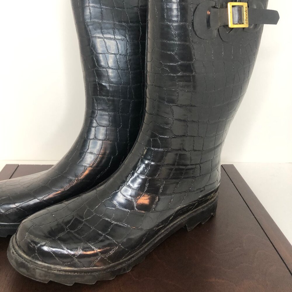 Chooka Crocodilia Tall Rain Boots Sz. 10